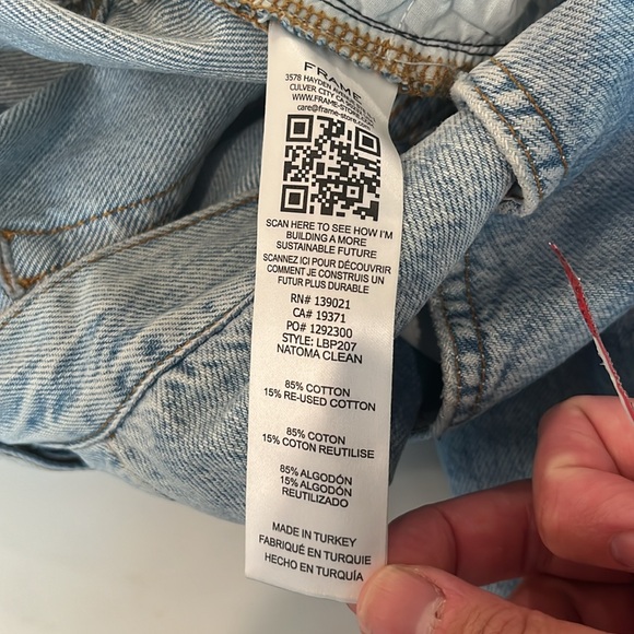 Frame Le Baggy Palazzo size 28 jeans in Natoma Clean - Picture 3 of 6